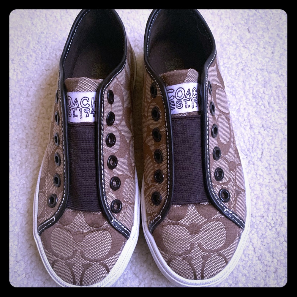 Coach signature sneakers slip ons